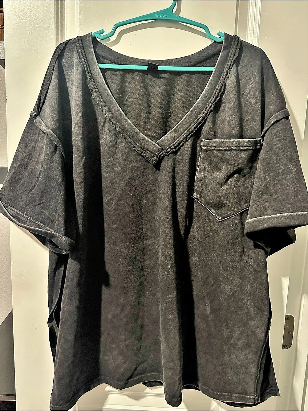 SHEIN Black Short Sleeve Tee Size 1XL